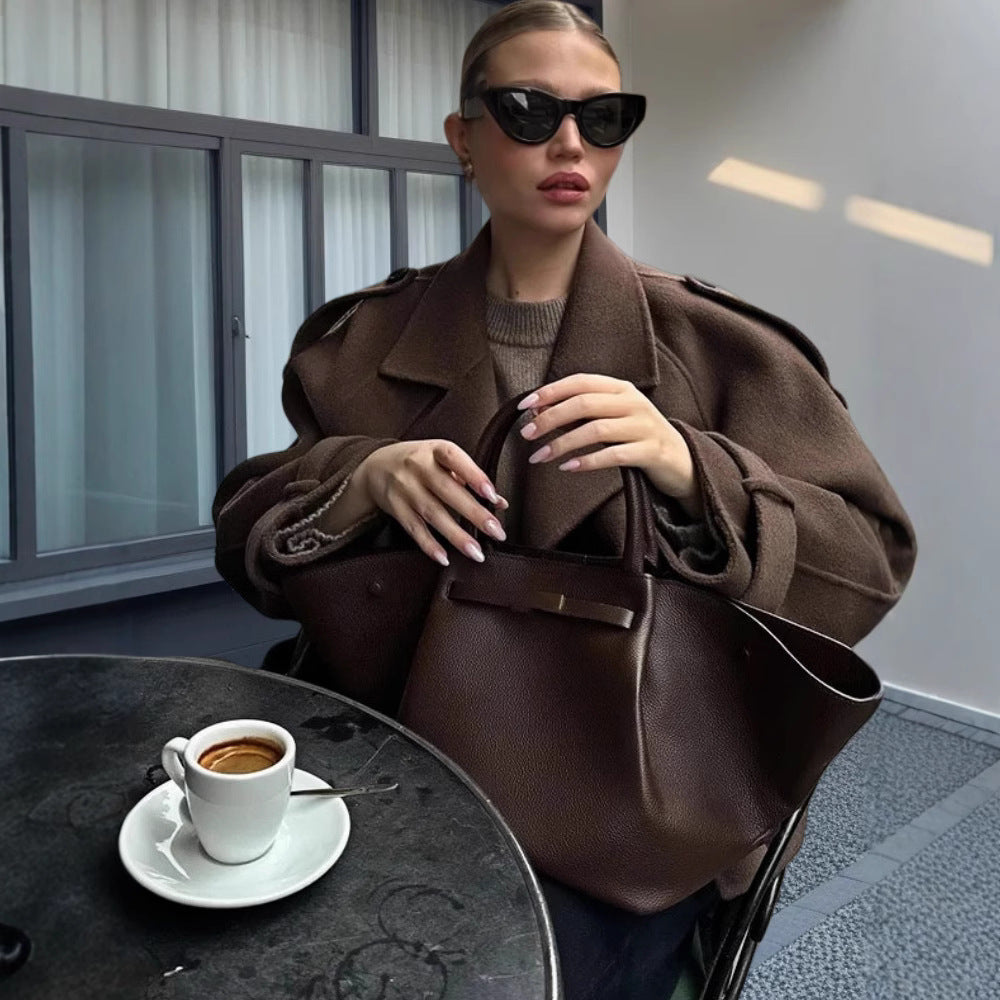 Dames Élégante et décontractée Veste en laine Chic und Stil