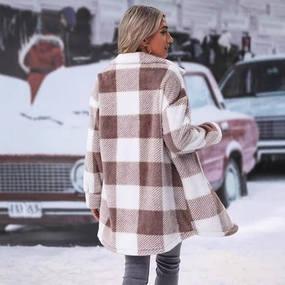 Dames Flanel-Hiver Veste Chic und Stil