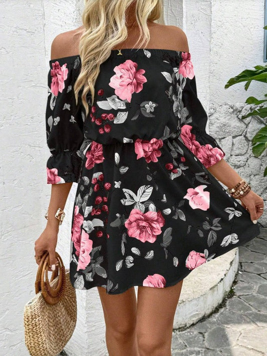 Robe Boho femme avec motif floral Chic und Stil