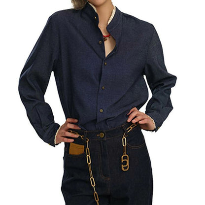Chemise en denim à boutons pour femmes Chic und Stil