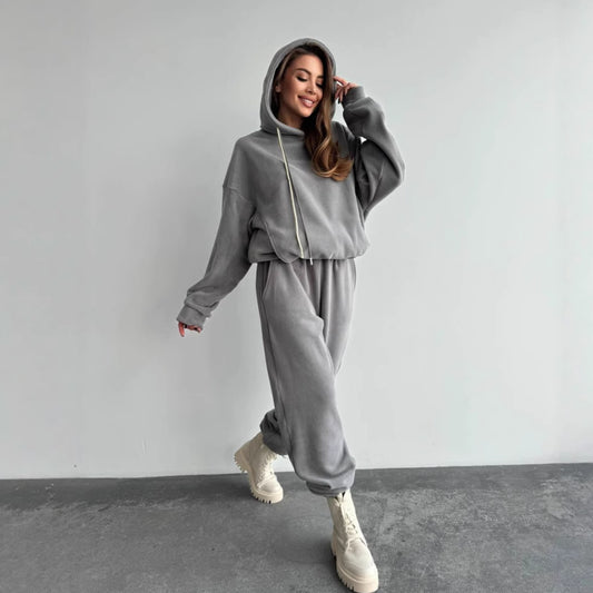 Chic and Style Women's Polar Lounge Pants and Hoodie Set