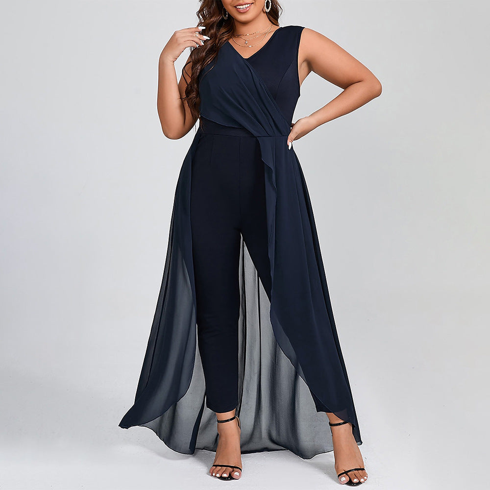 Jupe maxi élégante pour femmes avec superposition transparente Chic und Stil