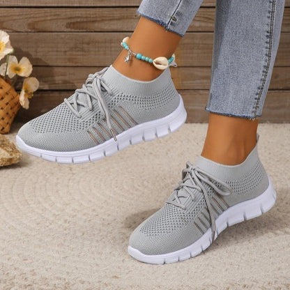 Baskets de sport pour femmes avec dessus en tricot respirant Chic und Stil