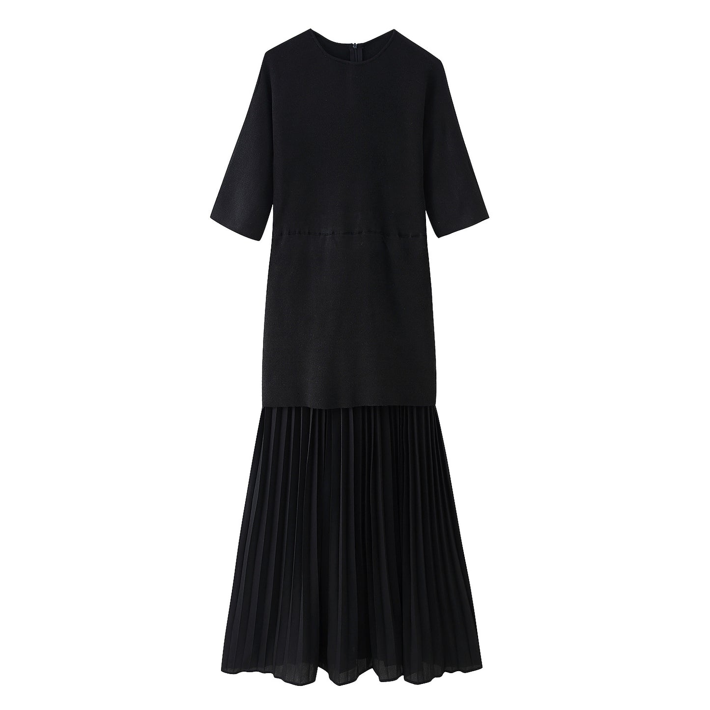 Robe maxi femme avec design plissé de haute qualité et coupe moderne Chic und Stil