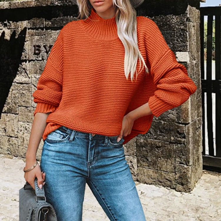 Pull femme douillet à col haut et motif tricot texturé Chic und Stil