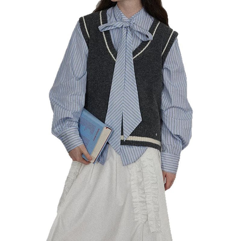 Chemisier élégant à nœud pour femme Chic und Stil