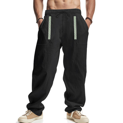 Pantalon cargo décontracté pour homme avec ceinture ajustable et grandes poches latérales Chic und Stil