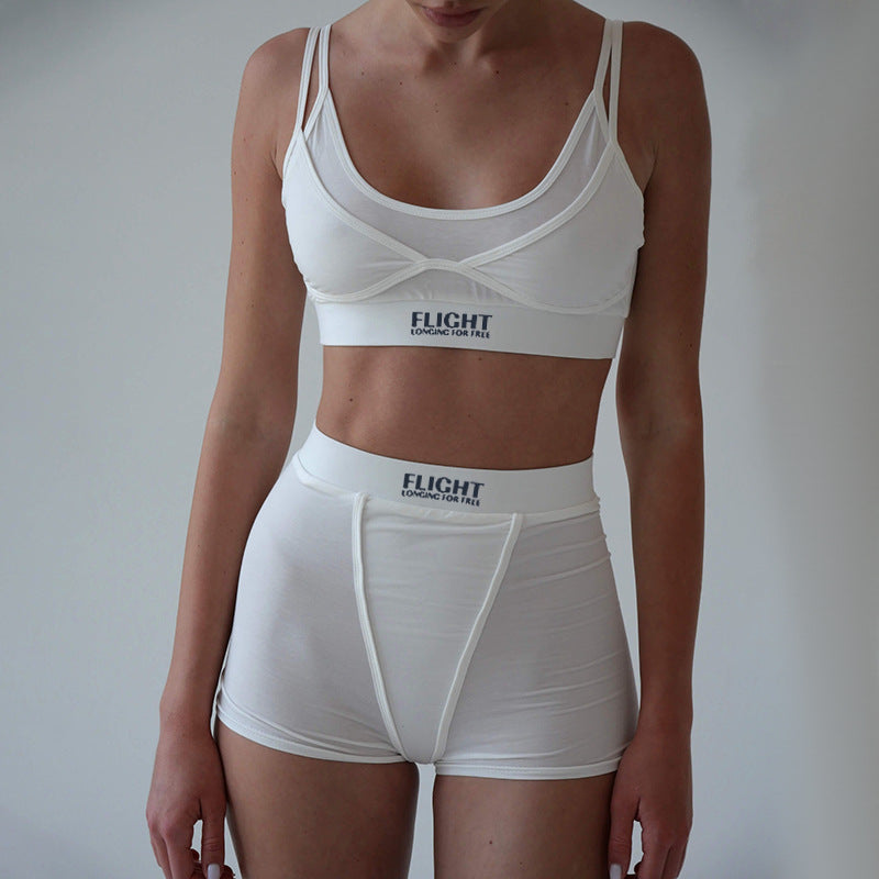 Ensemble de sport brassière et shorts taille haute Chic und Stil