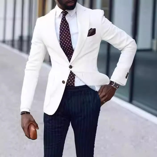 Blazer en lin élégant pour hommes avec coupe slim Chic und Stil