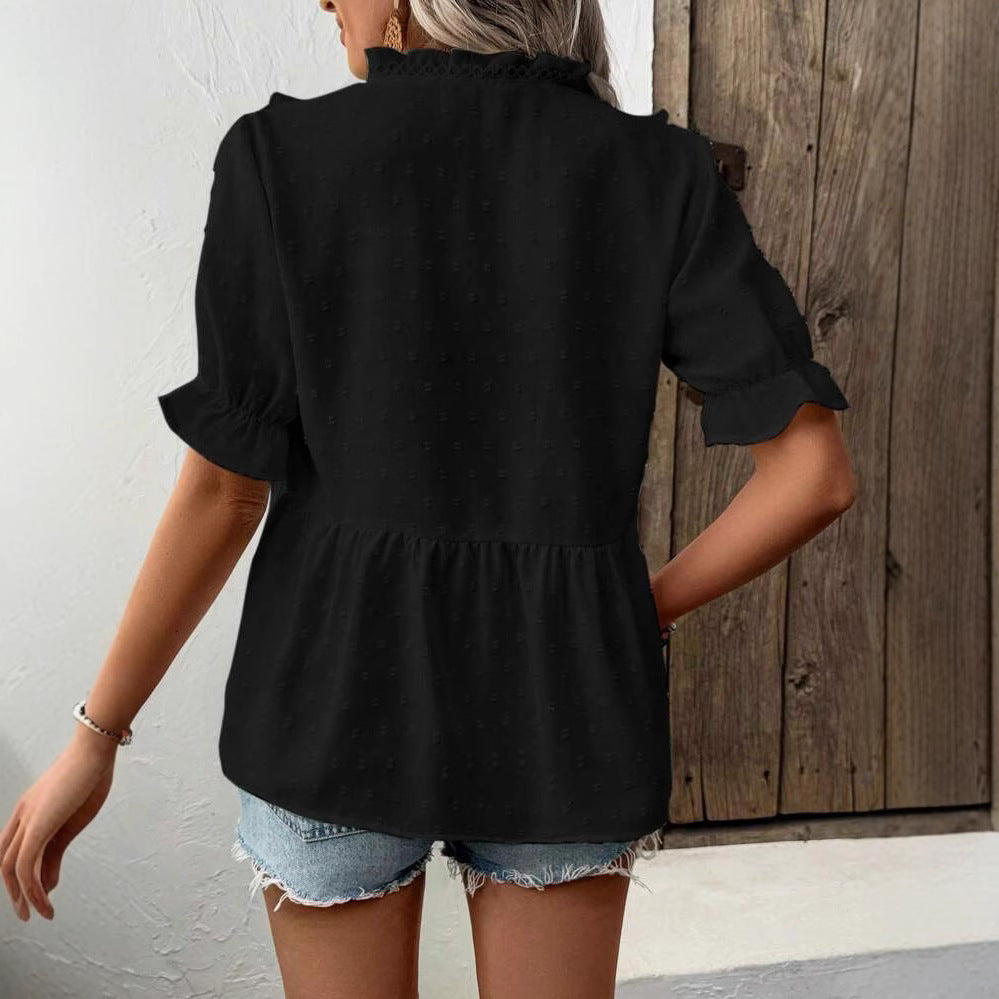 Dames élégante blouse avec détails en volants Chic und Stil