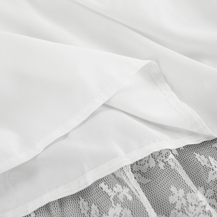 Dames Élégant Jupe Maxi en Dentelle Chic und Stil