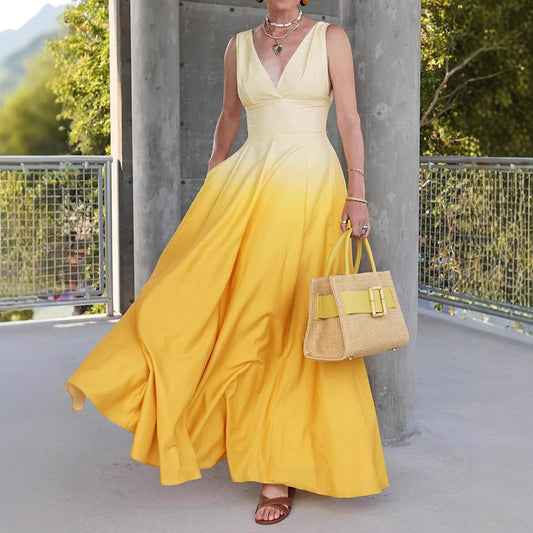 Robe maxi évasée élégante pour femmes Chic und Stil