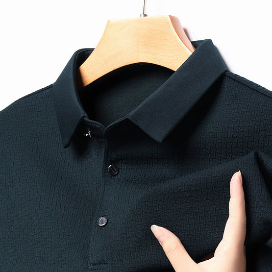 Chemise polo à manches longues pour hommes avec design structuré et coupe moderne Chic und Stil