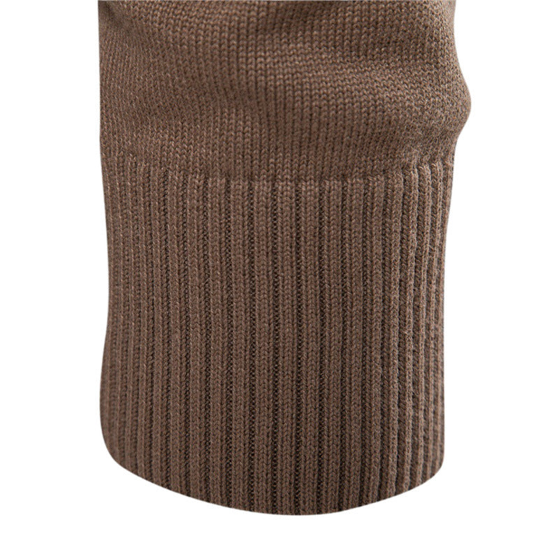 Pull en tricot pour hommes avec col montant tendance et design texturé Chic und Stil