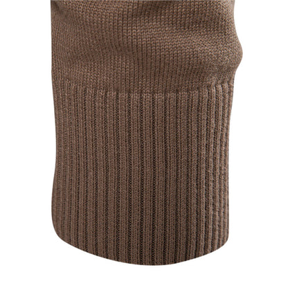 Pull en tricot pour hommes avec col montant tendance et design texturé Chic und Stil
