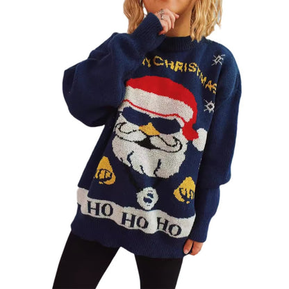Pull femme de Noël avec motif festif de Santa et coupe décontractée Chic und Stil