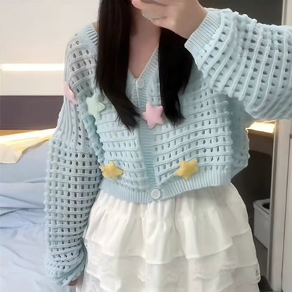 Pull en tricot décontracté pour femmes avec des applications colorées Chic und Stil