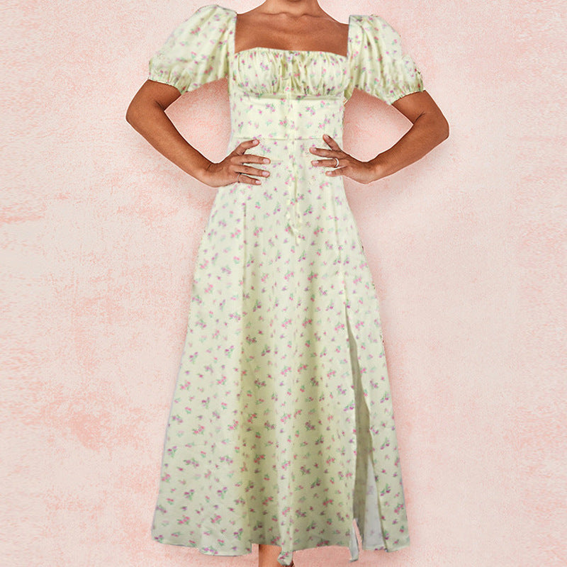 Robe d'été pour femme avec basque et fentes hautes Chic und Stil
