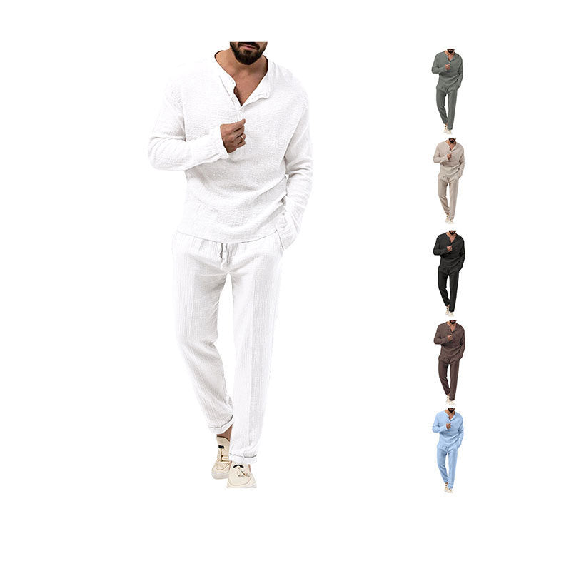 Men's loungewear set with breathable top and comfortable capri pants Chic and Style
