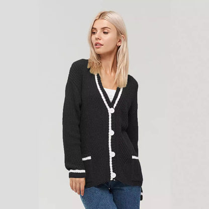 Dames gros tricot cardigan avec poches Chic und Stil