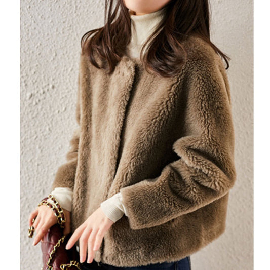 Veste en fausse fourrure douillette pour femmes Chic und Stil