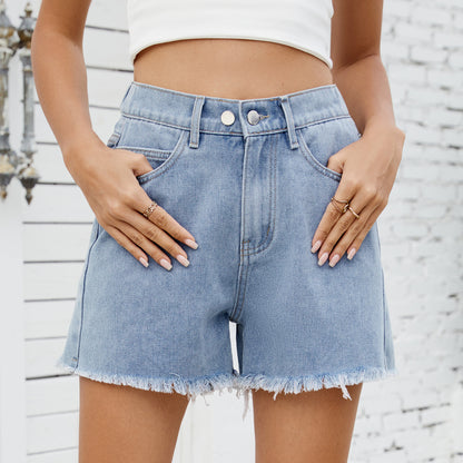 Chic and stylish women's denim shorts