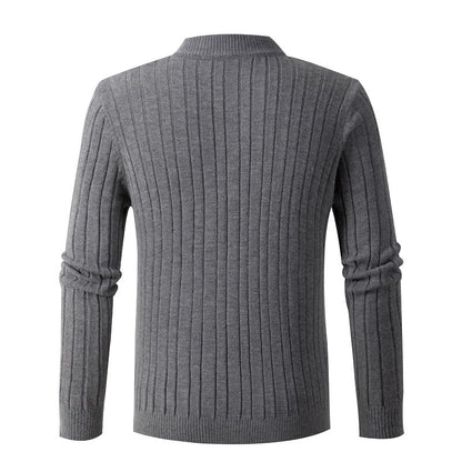 Pull-over en maille fine pour hommes avec col montant Chic und Stil