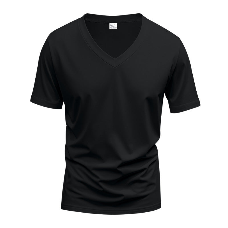 T-shirt fonctionnel pour hommes avec col V en matériau respirant Chic und Stil