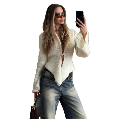 Dames cardigan décontracté avec une ouverture à l'avant et des manches larges Chic und Stil