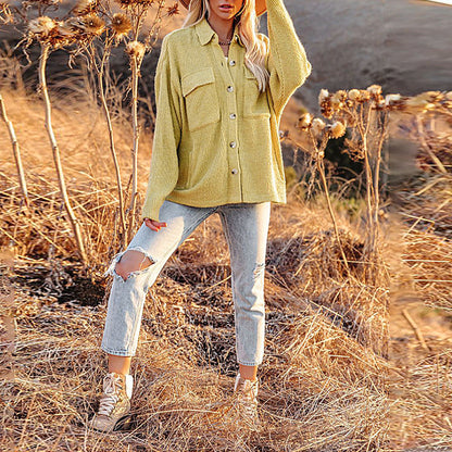 Chemisier surdimensionné pour femmes avec design structuré et détails de boutons Chic und Stil