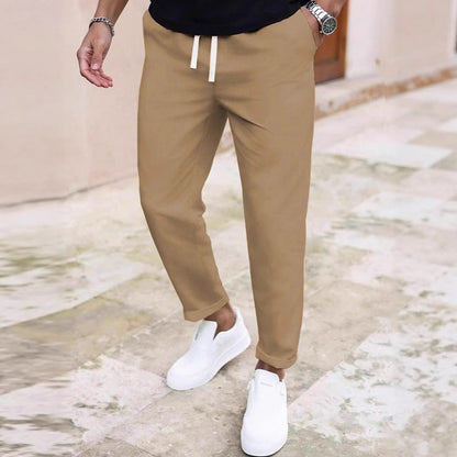Casual pants for men with elastic waistband and practical pockets Chic and Style
