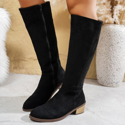Bottes élégantes pour femmes en daim souple Chic und Stil
