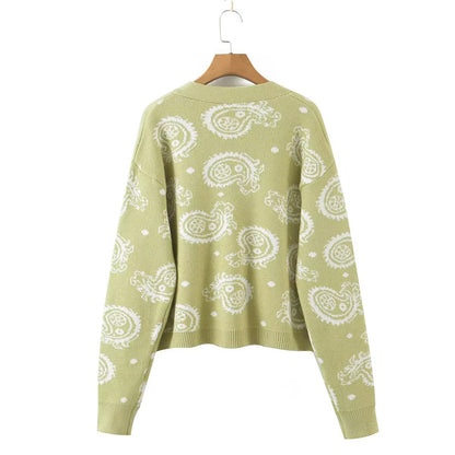 Dame gilet avec décolleté en V et motifs floraux Chic und Stil