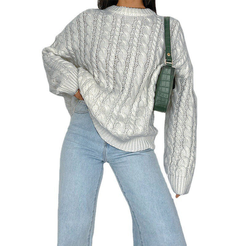 Pull en grosse maille pour femmes avec un motif torsadé raffiné en matériau doux Chic und Stil