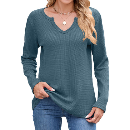Chemise à manches longues en structure gaufrée Chic und Stil pour femmes