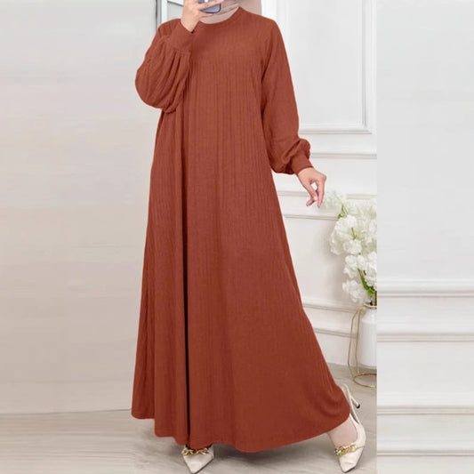 Robe maxi pour femmes avec un élégant motif à côtes et une coupe décontractée Chic und Stil