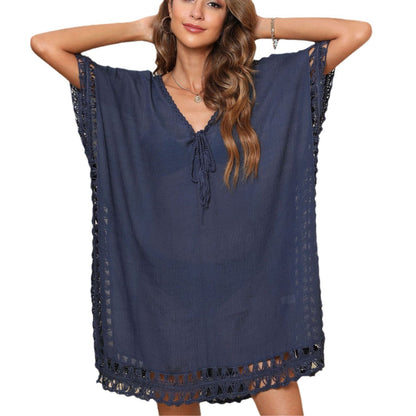 Dames Robe Boho Crochet Légère Chic und Stil