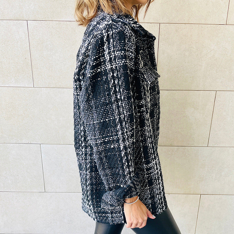 Chemise à carreaux pour femmes avec poches et coupe décontractée Chic und Stil