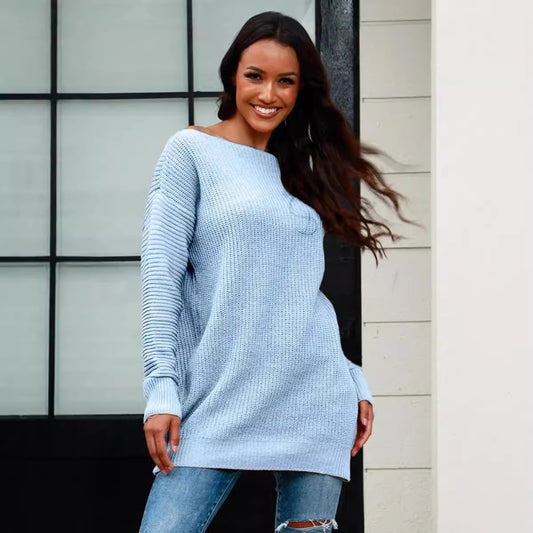 Pull en tricot surdimensionné pour femmes avec un motif texturé doux Chic und Stil