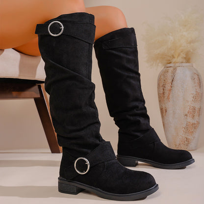 Bottes overknee élégantes pour dames en matériau souple et élastique Chic und Stil