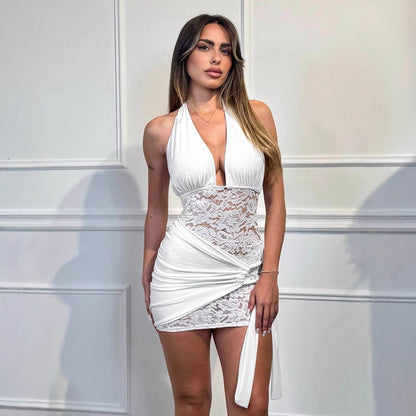 Robe courte pour femmes avec une structure en dentelle raffinée Chic und Stil