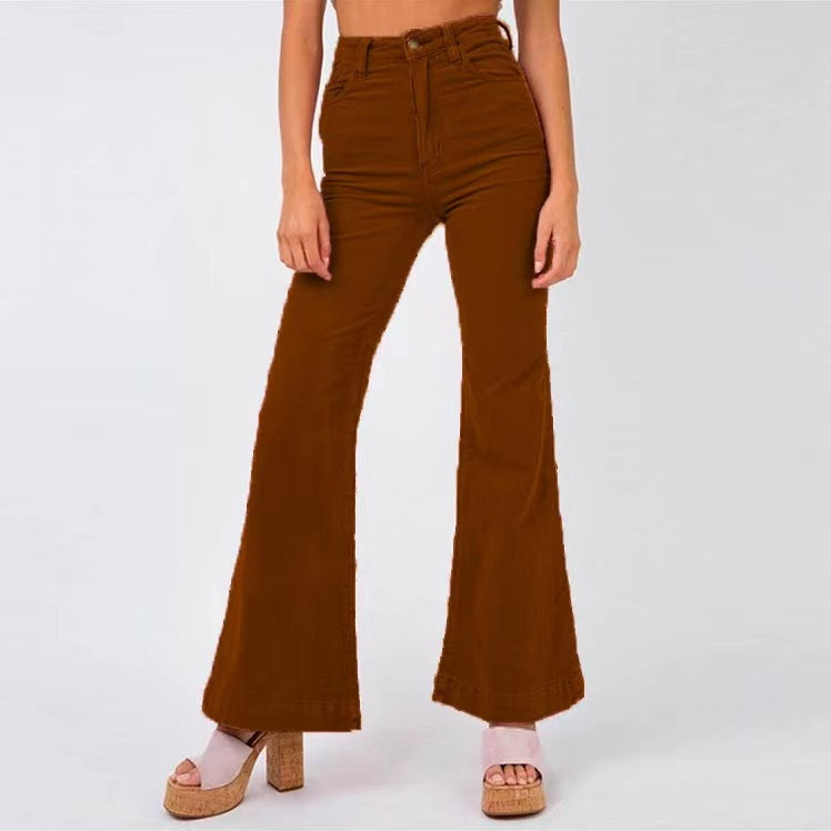 Wide leg pants for women with high waist and comfort belt Chic and Style