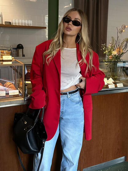 Blazer oversize pour femmes avec coupe décontractée Chic und Stil