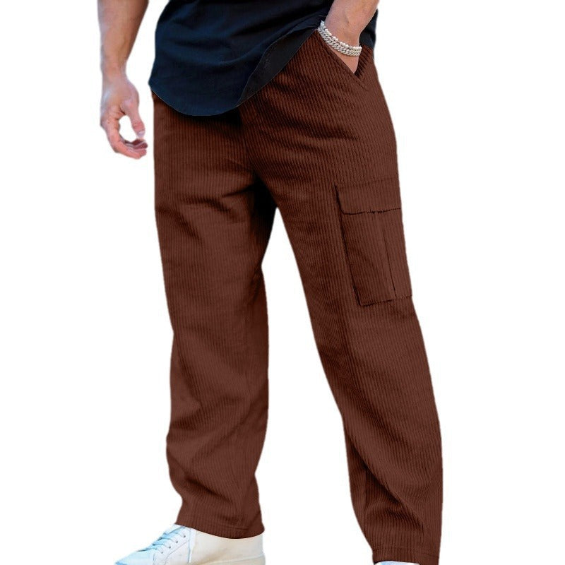 Casual cargo pants for men with elastic waist and practical pockets Chic and Style