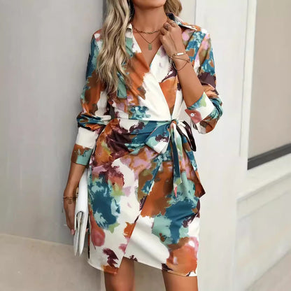 Robe portefeuille pour femmes avec dégradé de couleur élégant Chic und Stil