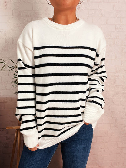 Pull femme décontracté rayé avec coupe moderne Chic und Stil