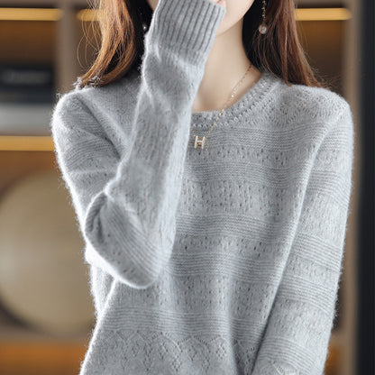 Pull en tricot texturé doux pour femmes Chic und Stil
