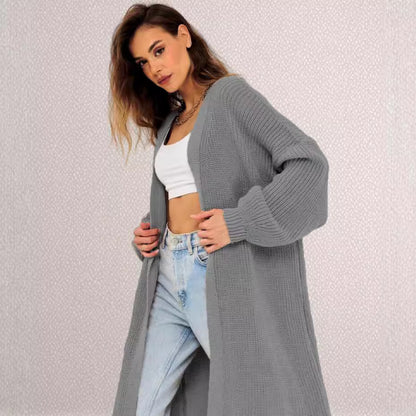 Cardigan long en tricot pour femmes avec coupe décontractée et design structuré Chic und Still