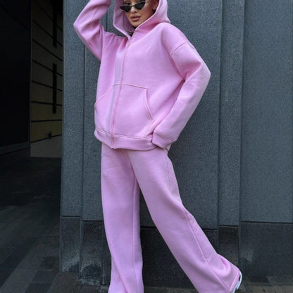 Women's sporty hoodie set with a loose fit and comfortable jogger pants Chic und Stil