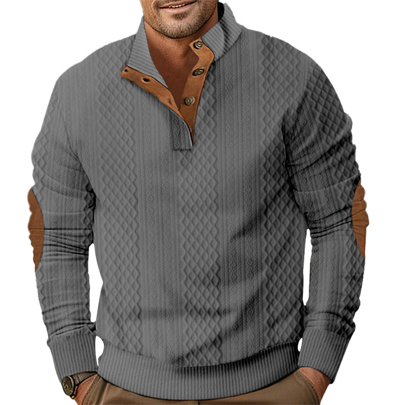 Pull en tricot tendance pour hommes avec une structure unique et col Chic und Stil